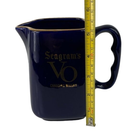 Seagram’s Whisky Pitcher Canadian Navy VO Mug Pouring Spout Gold Toned Trim - Picture 7 of 8